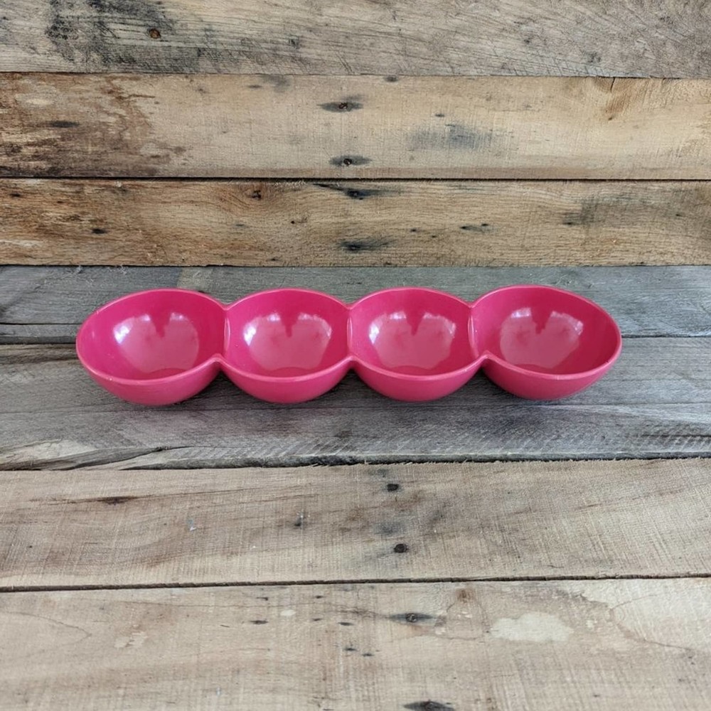 Bamboo Eco-Friendly Condiment serving 4-section dish / Bio-degradable